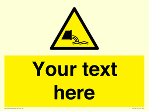 Custom Warning sewage effluent outfall